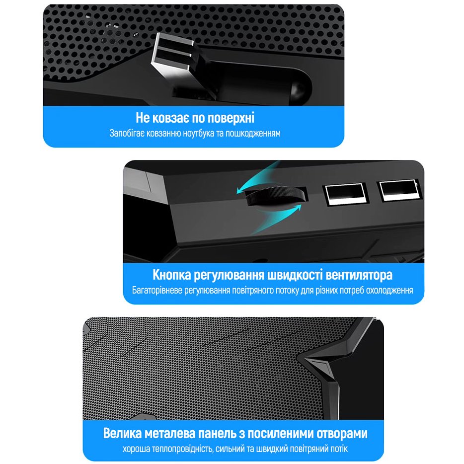 Огляд Підставка для ноутбука COLORWAY Cooling Game Pro S4 (CW-CGPS4)