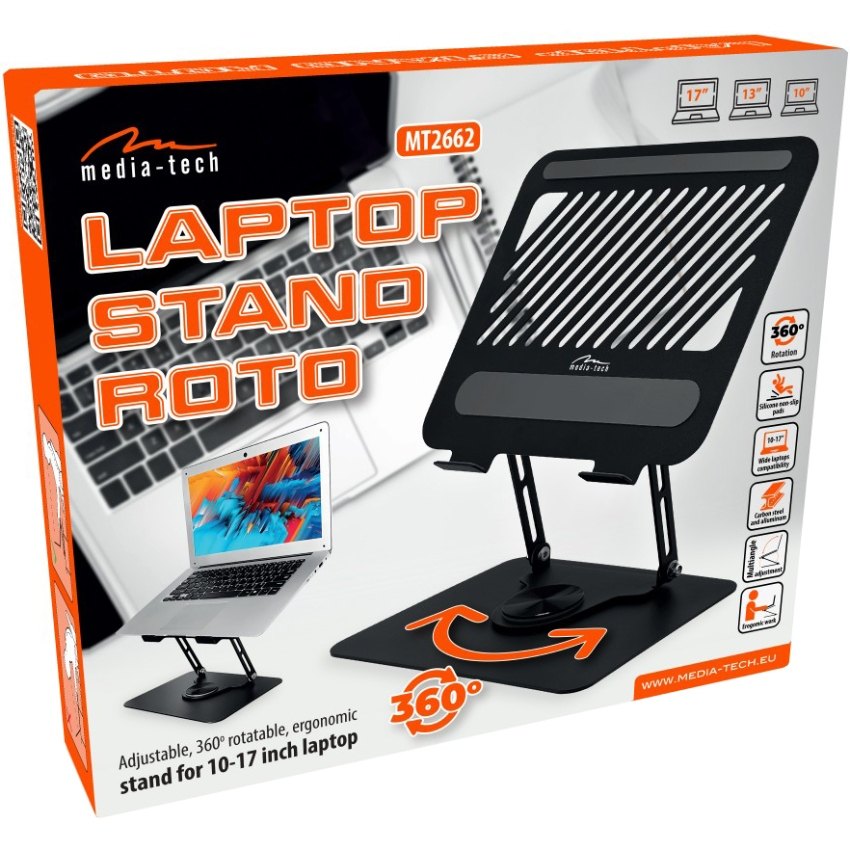 Заказать Подставка для ноутбука MEDIA-TECH ROTO 10-17" Aluminum Alloy (MT2662)