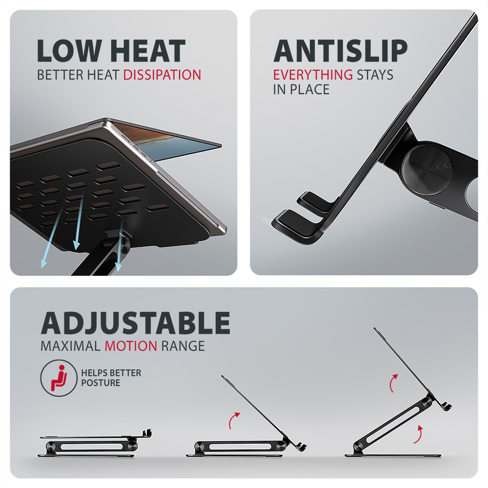 Підставка для ноутбука AXAGON STND-LQB Black Колір чорний