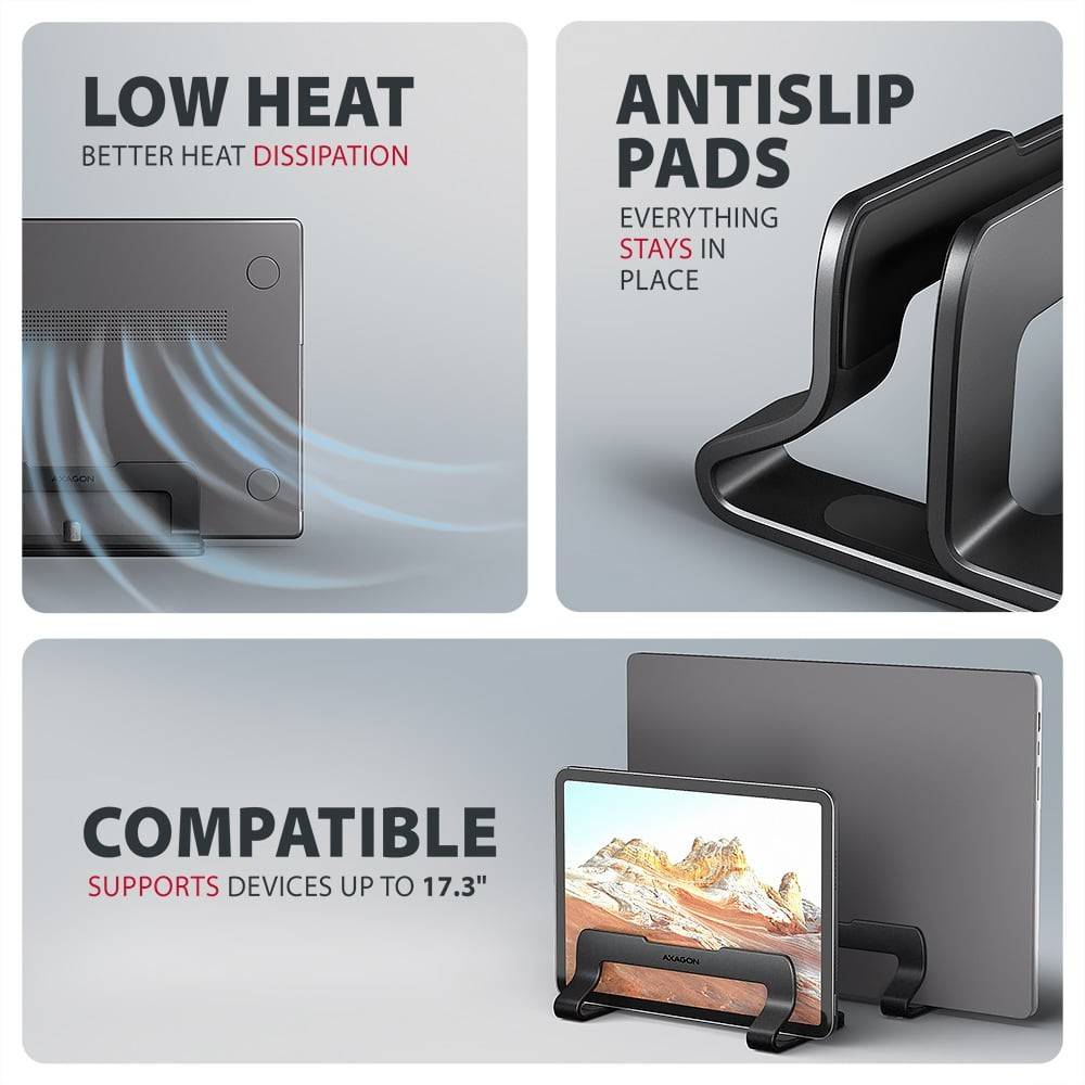 Внешний вид Подставка для ноутбука AXAGON STND-VB Black