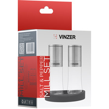 Набор мельниц для соли и перца VINZER с силиконовой подставкой (50190)