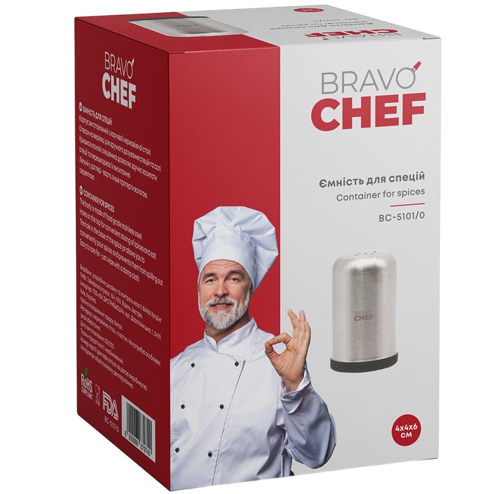 Емкость для соли или перца BRAVO CHEF (BC-5101/0) Тип перечница