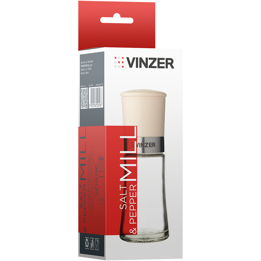 Зовнішній вигляд Млин для перцю та солі VINZER Ivory Collection (50596)