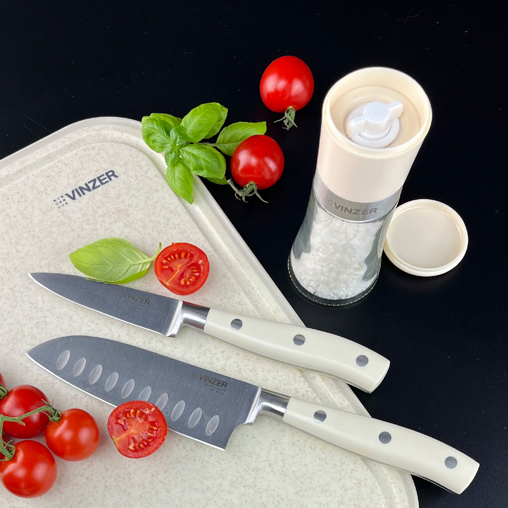 Млин для перцю та солі VINZER Ivory Collection (50596) Матеріал пластик