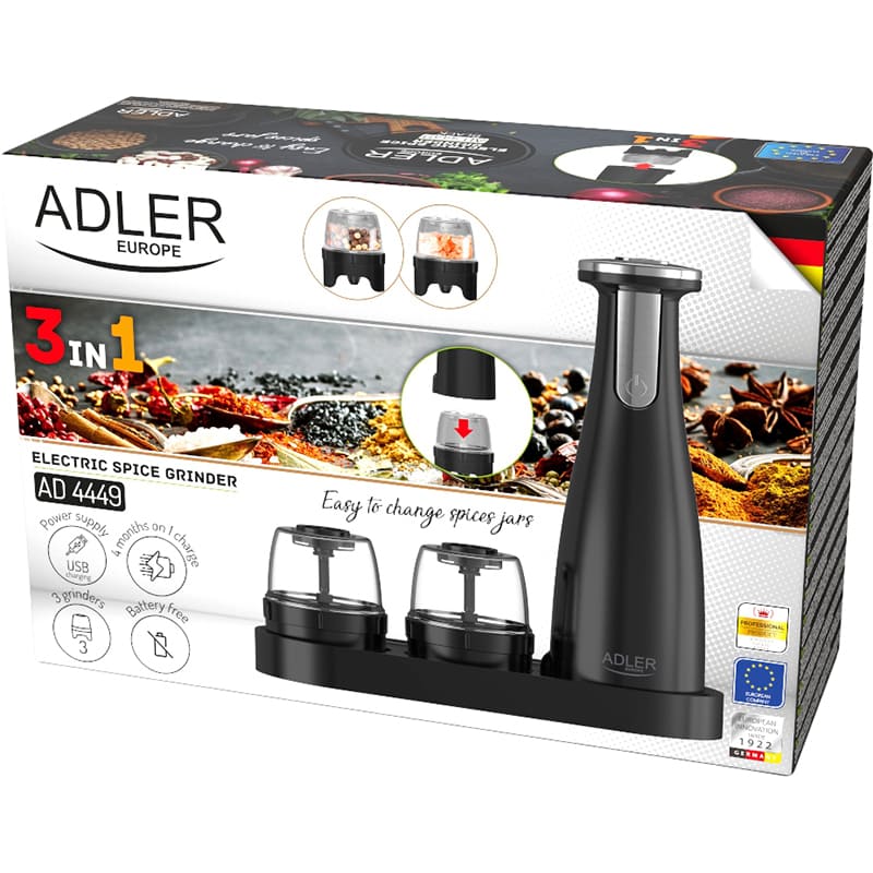Фото Электромельница ADLER AD 4449 Black (AD4449B)