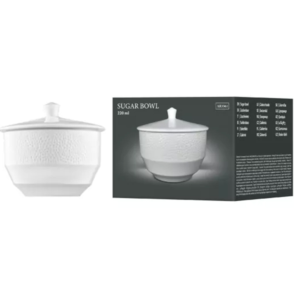 Сахарница ARDESTO Ancona 10х9.2см 220мл White (AR3561) Емкость 220