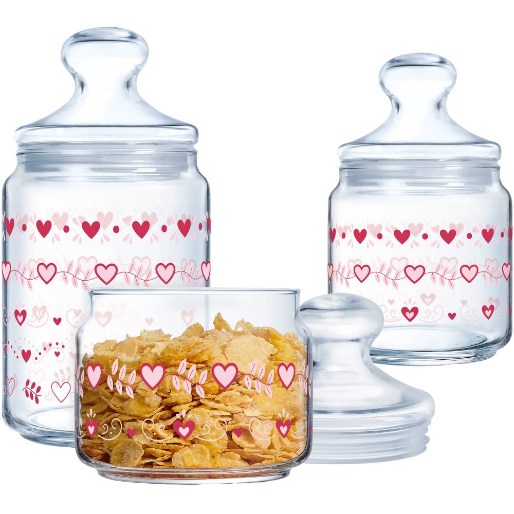 Набор банок LUMINARC CLUB LOVE BASKET 3шт (X1078) Набор банок LUMINARC CLUB LOVE BASKET 3шт (X1078)