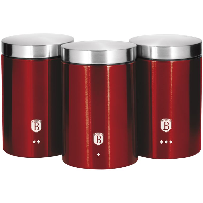 Набір контейнерів BERLINGER HAUS 3шт Burgundy (BH 1343)
