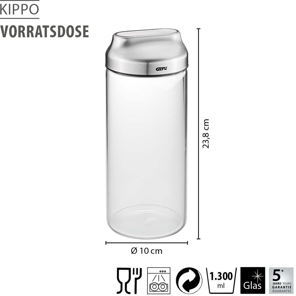 Контейнер для зберігання GEFU Kippo 1000 мл (33741) Комплектація один предмет