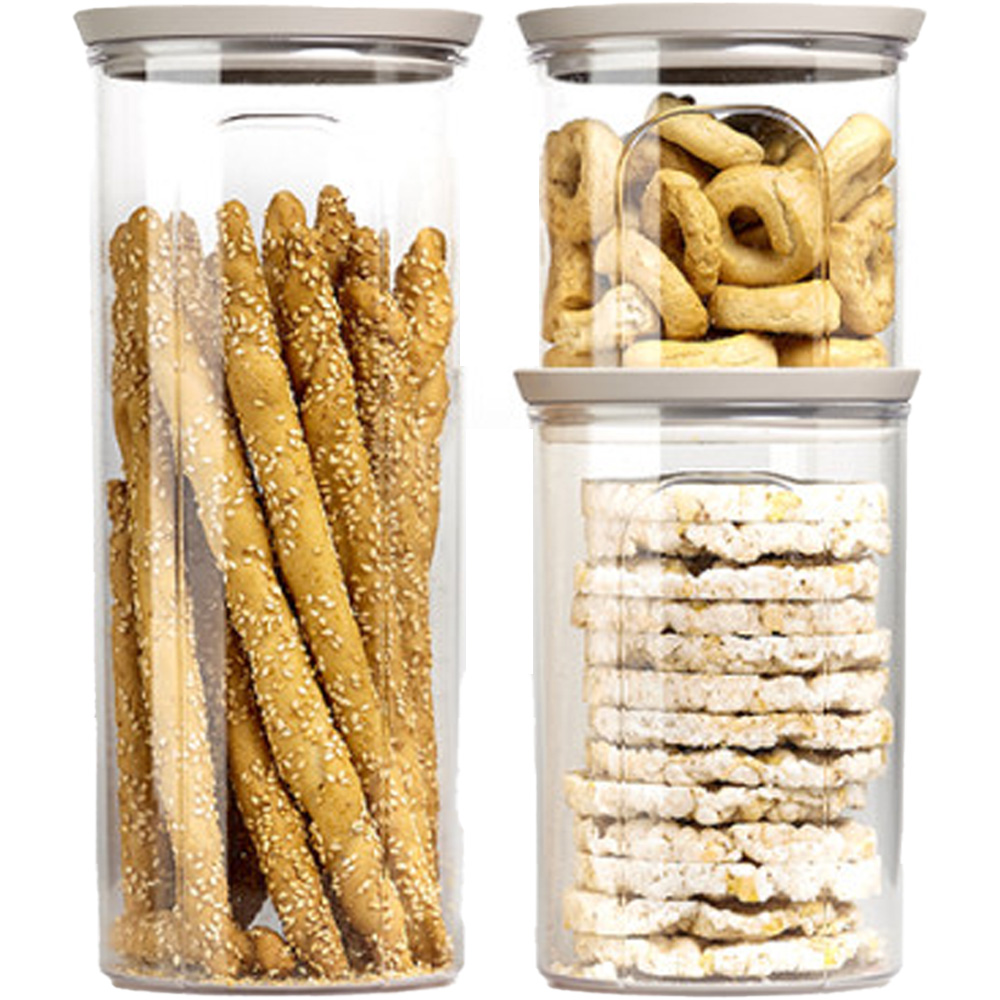 Набір контейнерів STEFANPLAST TOSCA 3шт White/gray (55681) Кількість ємностей у наборі 3