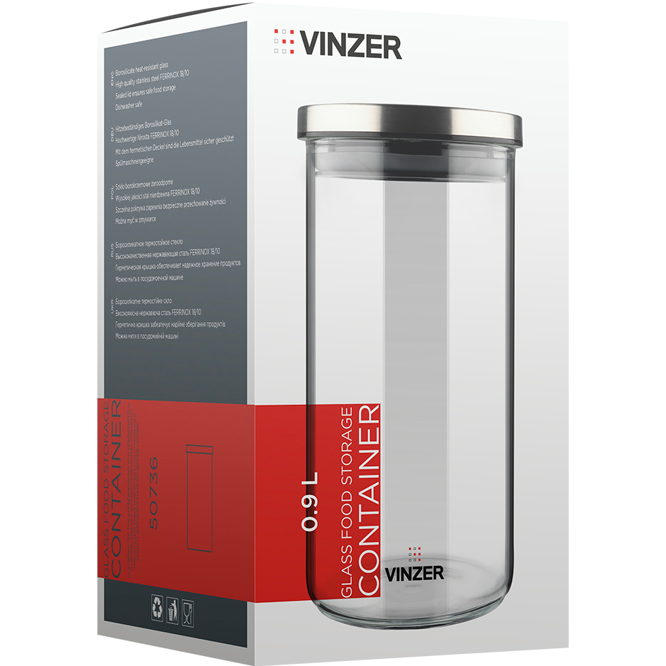 Банка VINZER 0.9 л (50736) Тип банки