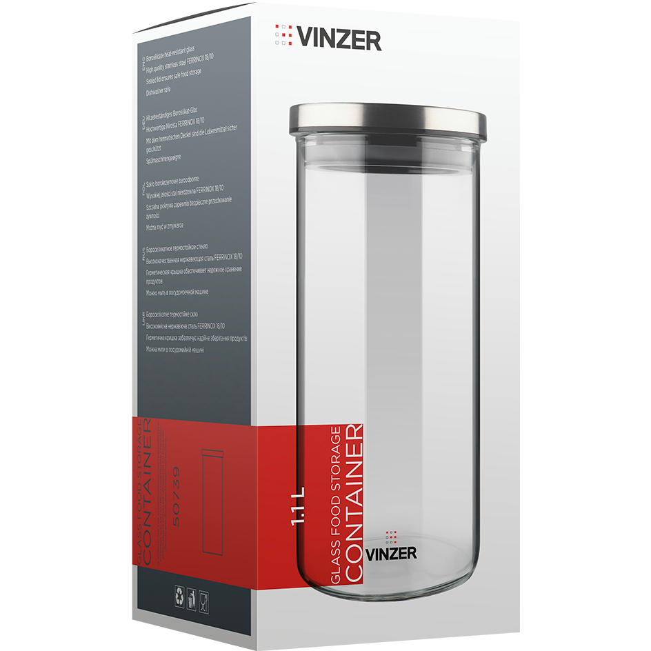 Банка VINZER 1.1 л (50739) Тип банки