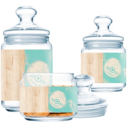 

Набор банок LUMINARC NORDIC HEVEA TURQUOISE 3 шт (Q3357), NORDIC HEVEA TURQUOISE