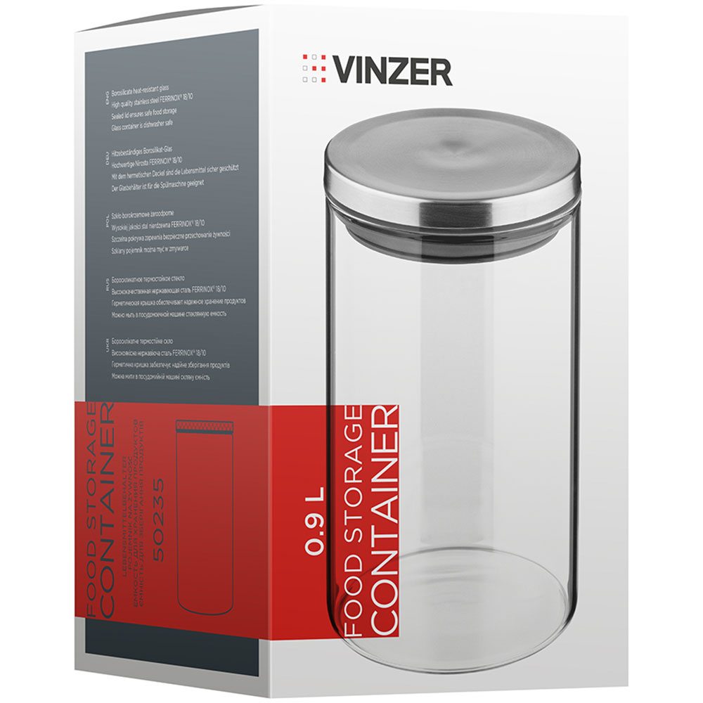 Банка VINZER 0.9 л (50235) Комплектация один предмет