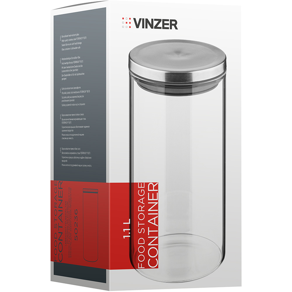 Банка VINZER 1.1 л (50236) Комплектация один предмет