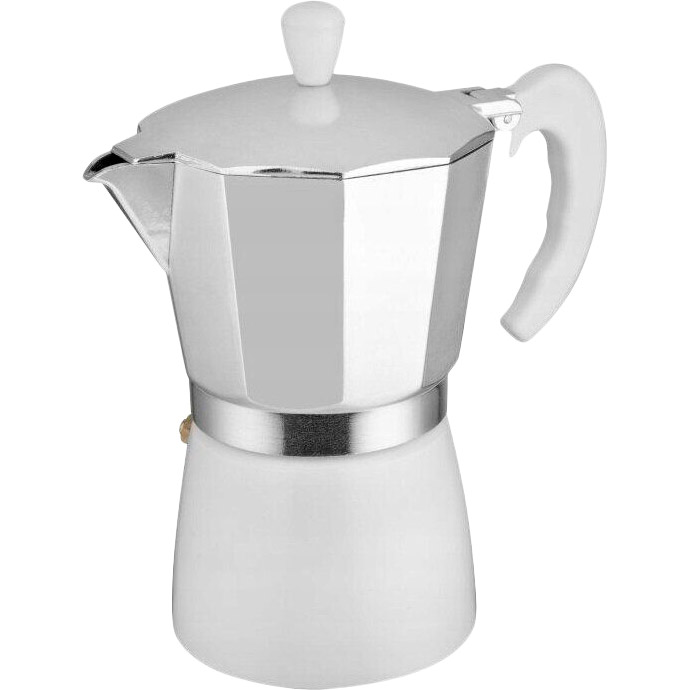 

Гейзерная кофеварка Florina Alum Macchiato White (1K2222), ГЕЙЗ.КАВОВАРКА ALUM MACCHIATO WHITE KPS-B-6/БІЛА