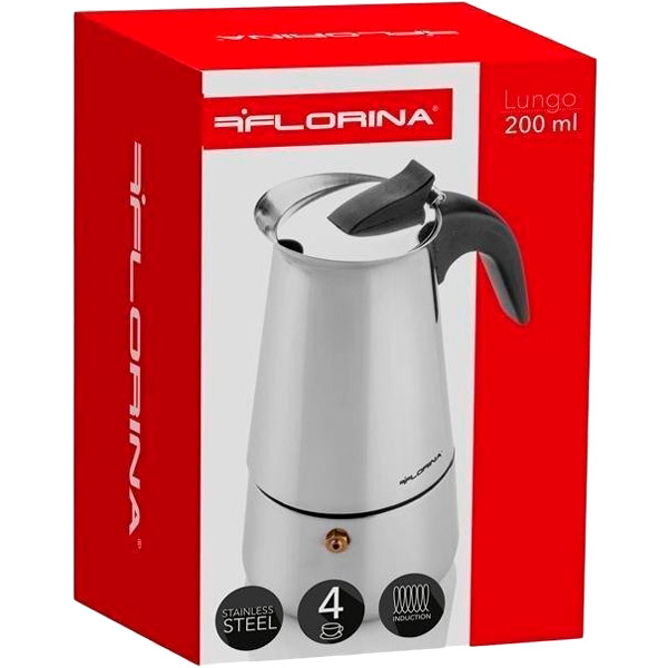 Гейзерна кавоварка Florina Lungo KPSS-4CUP/Induction 200 мл (5K7137) Тип гейзерна кавоварка