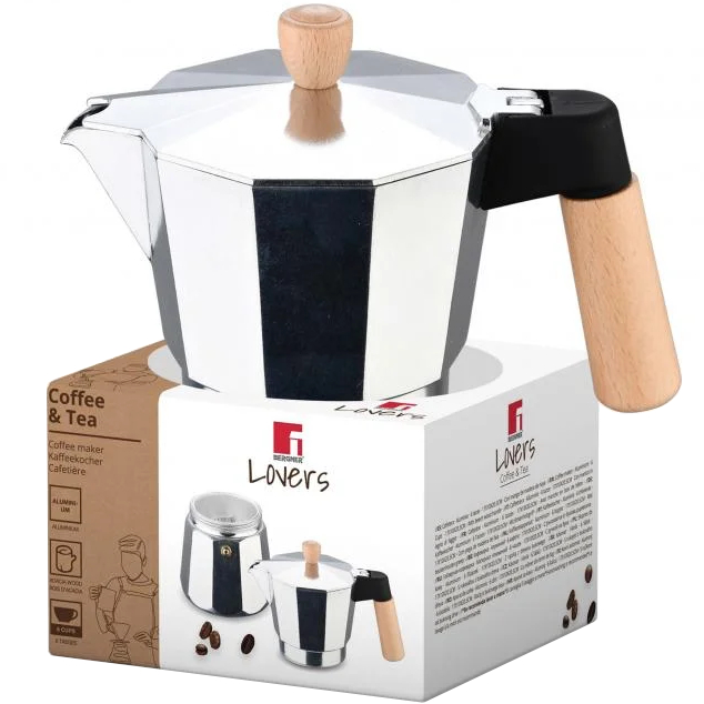 Гейзерная кофеварка BERGNER Coffee & tea lovers 300 мл (BG-38197-MM) Количество приготавливаемых чашек 6