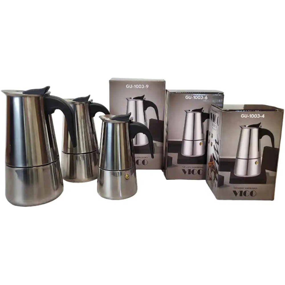 Гейзерная кофеварка GUSTO GU-1003-6 Vico (136223) Количество приготавливаемых чашек 6