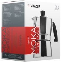 Гейзерная кофеварка VINZER Moka Espresso 120 мл (50385)