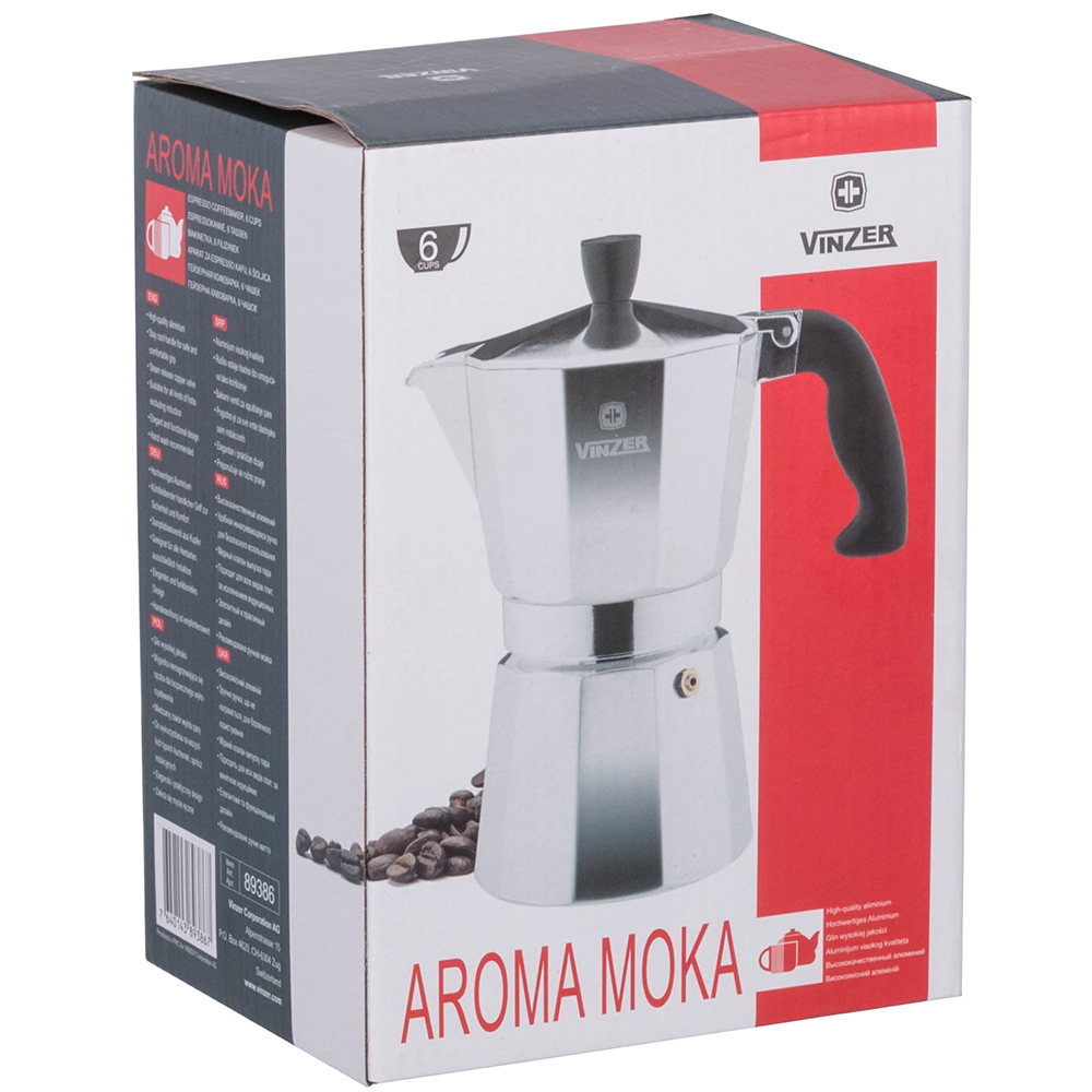 Внешний вид Гейзерная кофеварка VINZER Moka Espresso (89386)