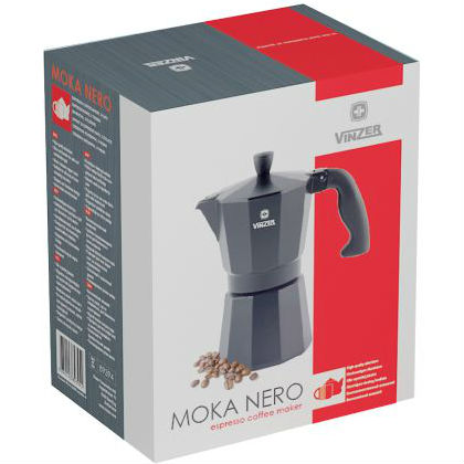 Гейзерна кавоварка VINZER Moka Nero (89396) Колір чорний