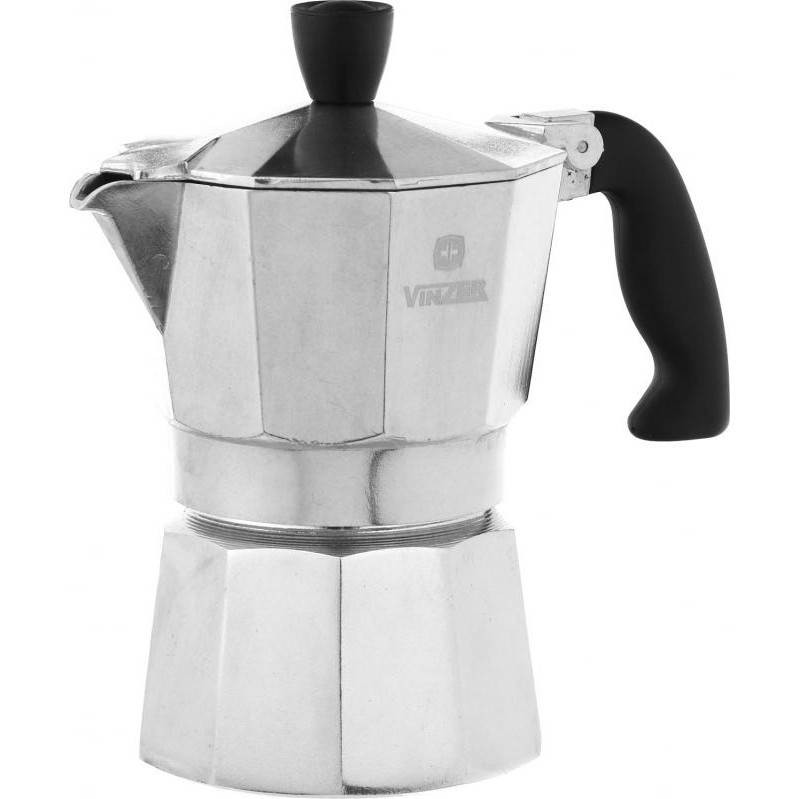 Гейзерная кофеварка VINZER Moka Espresso (89385) Цвет нержавеющая сталь