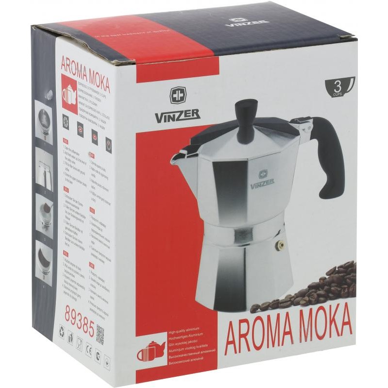 Гейзерная кофеварка VINZER Moka Espresso (89385) Тип гейзерная кофеварка