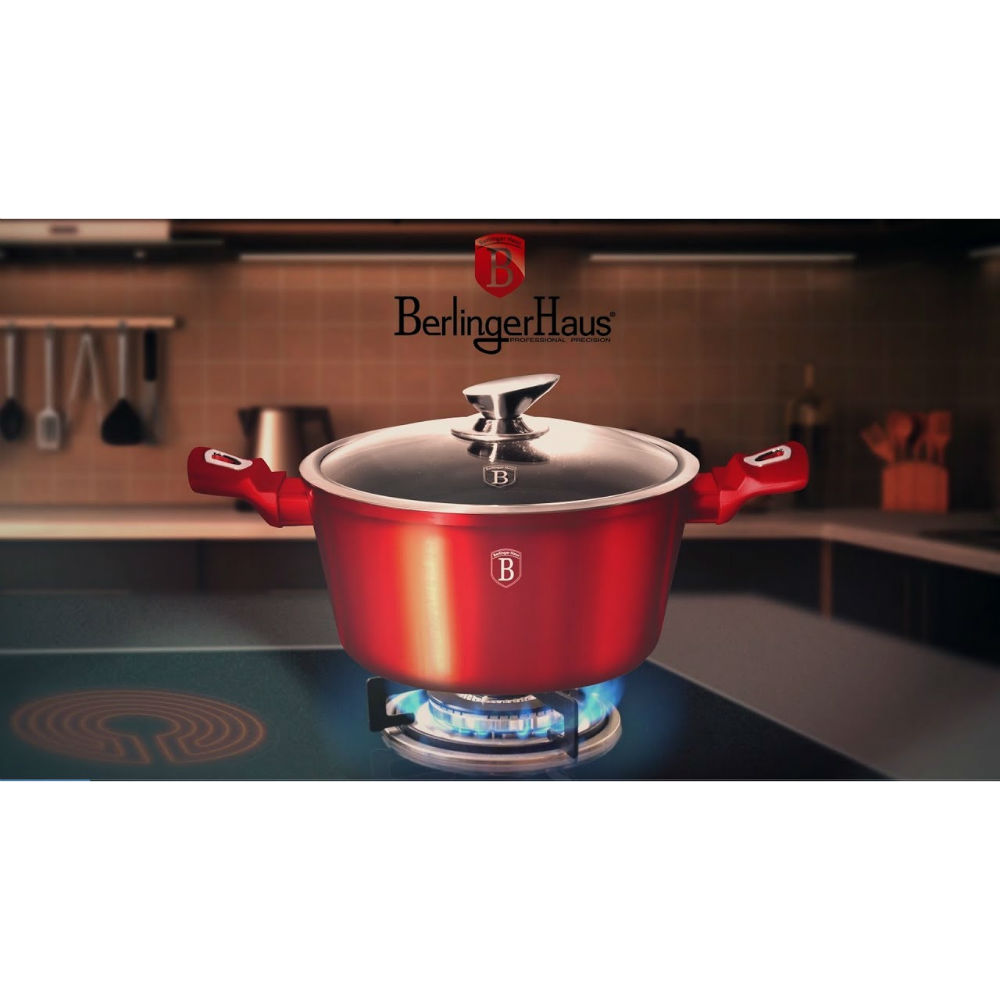 Каструля Berlinger Haus Red Metallic 2.5 л Red (BH-1256N) Матеріал каструлі алюміній