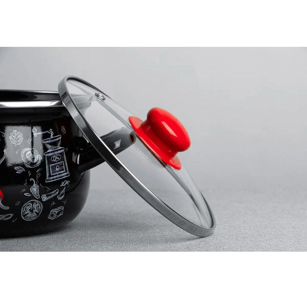 Кастрюля GUSTO Перчинка 3.1 л Black (GT-T-118-P) Внутреннее антипригарное покрытие нет