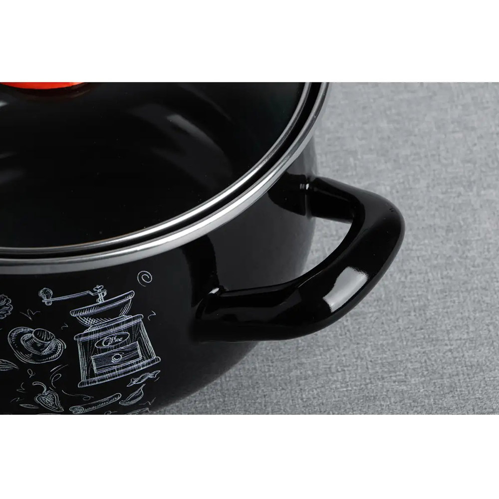 Кастрюля GUSTO Перчинка 3.1 л Black (GT-T-118-P) Материал кастрюли эмалированная сталь