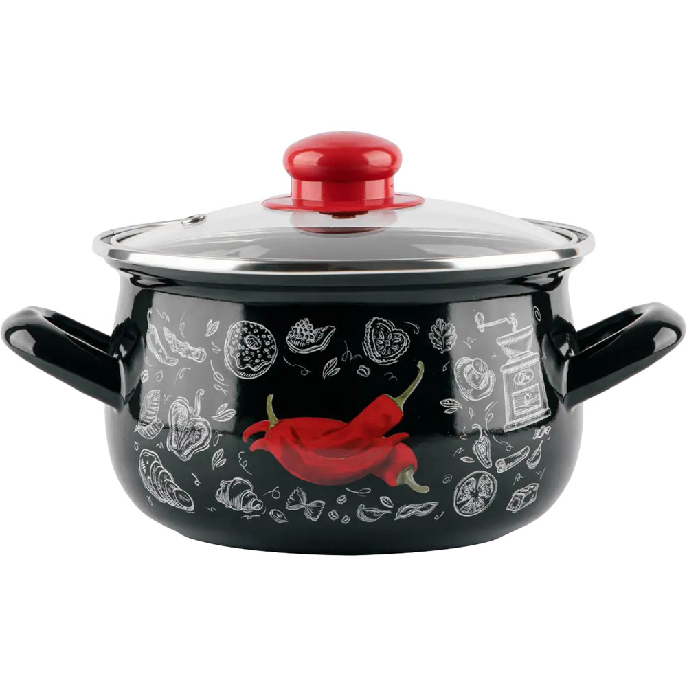 Кастрюля GUSTO Перчинка 3.1 л Black (GT-T-118-P)