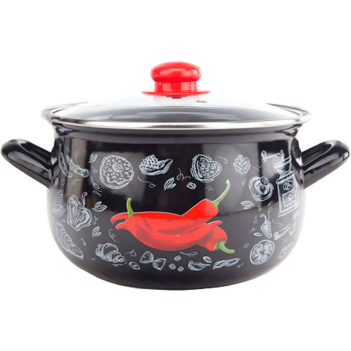 Кастрюля GUSTO Перчинка 5.7 л Black (GT-T-124-P)