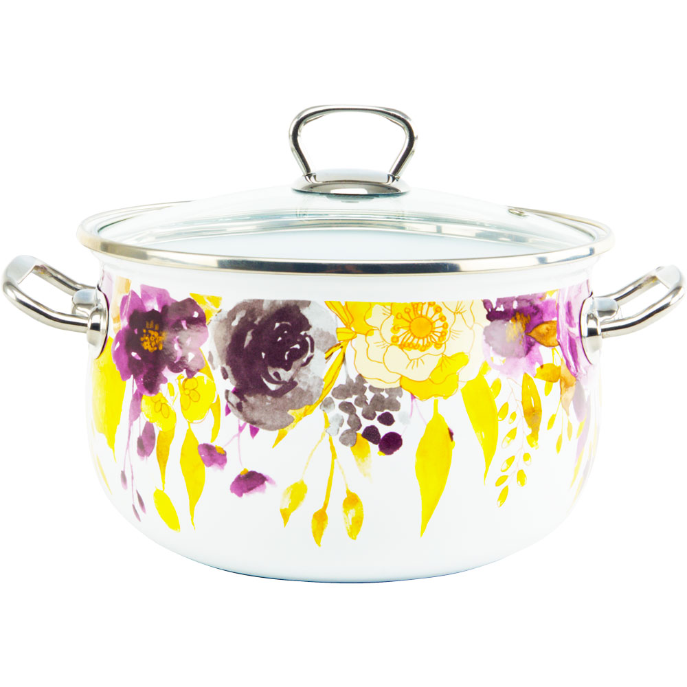 Каструля GUSTO Premium Акварель 3.1 л White (GT-T-218-W)