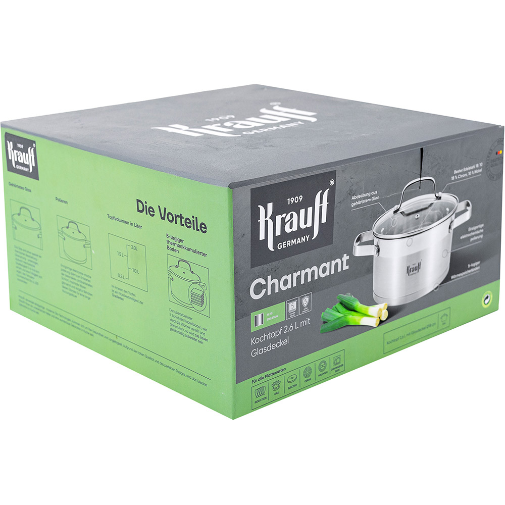Огляд Каструля KRAUFF Charmant 2.6 л (26-238-028)