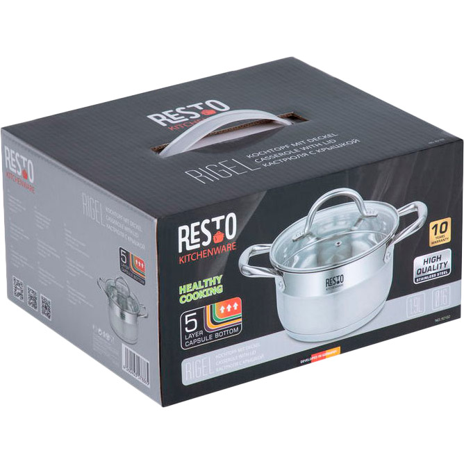 Кастрюля RESTO Rigel 1.9 л (92102) В Украине Кастрюля RESTO Rigel 1.9 л (92102)