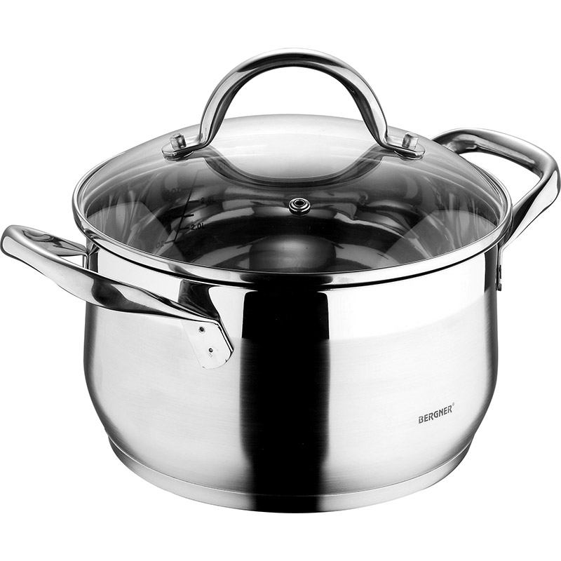 

Кастрюля BERGNER 5.6 л (BG-6508), Каструля з кришкою 5.6 л (24х13.5 см) BG-6508