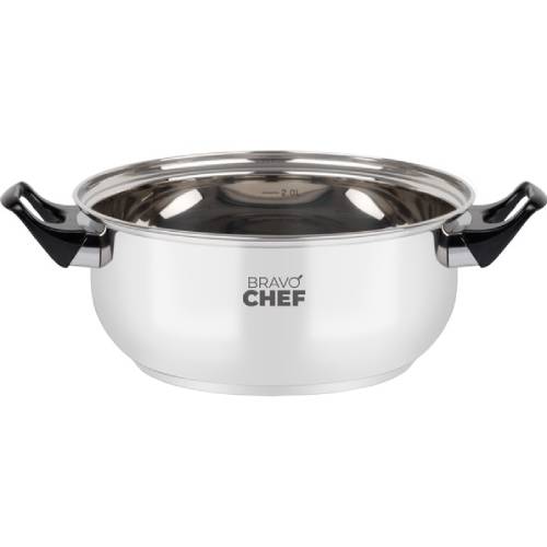 Кастрюля BRAVO CHEF 16 см 1.1 л (BC-2002-16) Внутреннее антипригарное покрытие нет