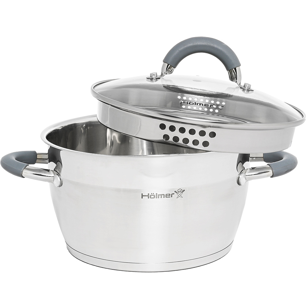 Кастрюля HOLMER Chef Assistant 3,4 л (CR-16536-SSGD) Материал кастрюли нержавеющая сталь