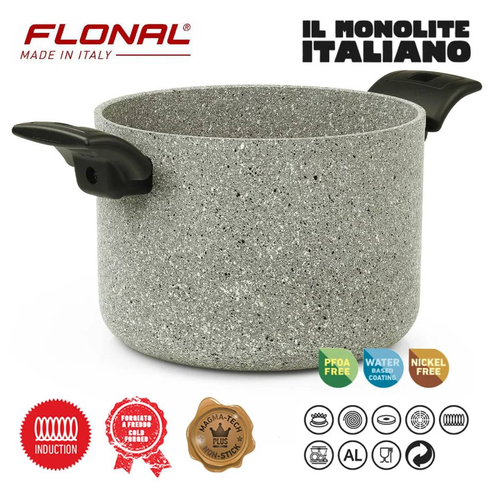 Кастрюля FLONAL Monolite 6.4 л (MOIPE2490) Внутреннее антипригарное покрытие есть