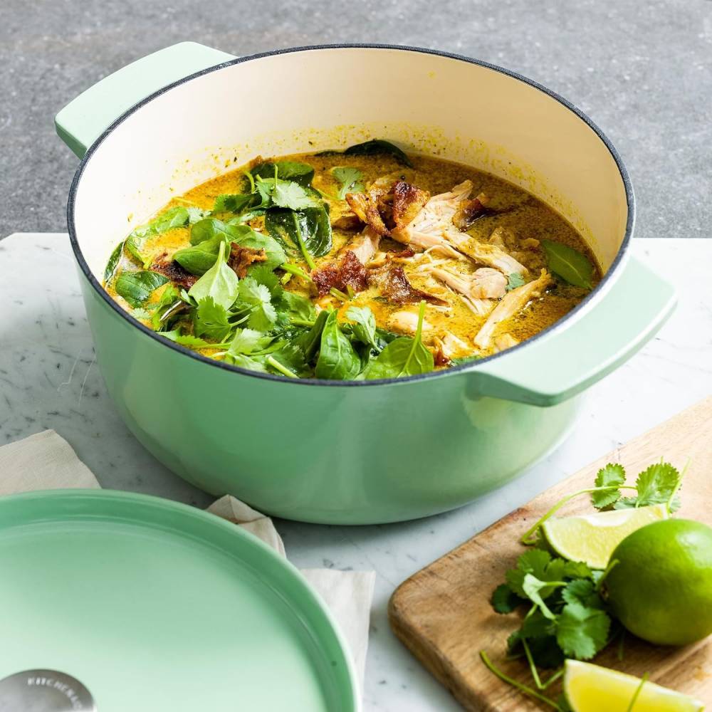 Каструля KITCHENAID Cast Iron 3,3 л Pistachio (CC007433-001) Внутрішнє антипригарне покриття присутнє