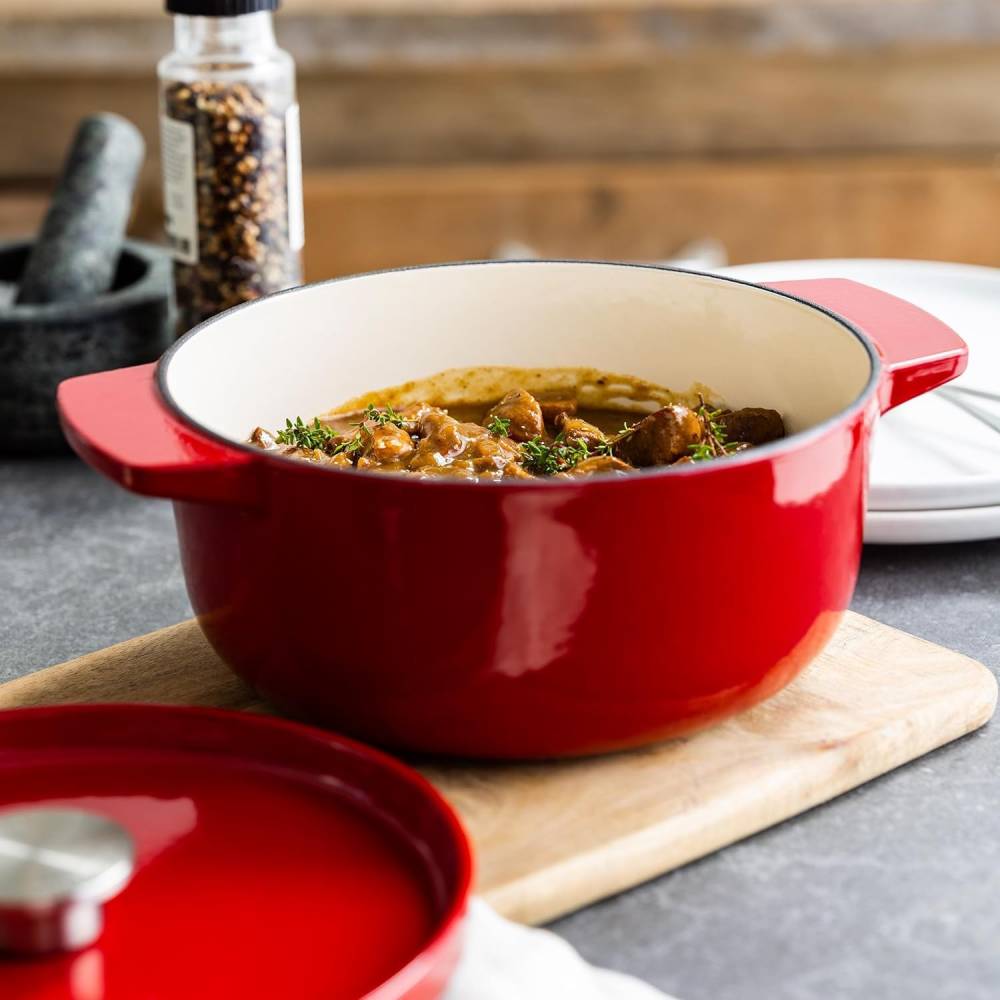 Кастрюля KITCHENAID Cast Iron 3,3 л Empire Red (CC006057-001) Материал кастрюли чугун