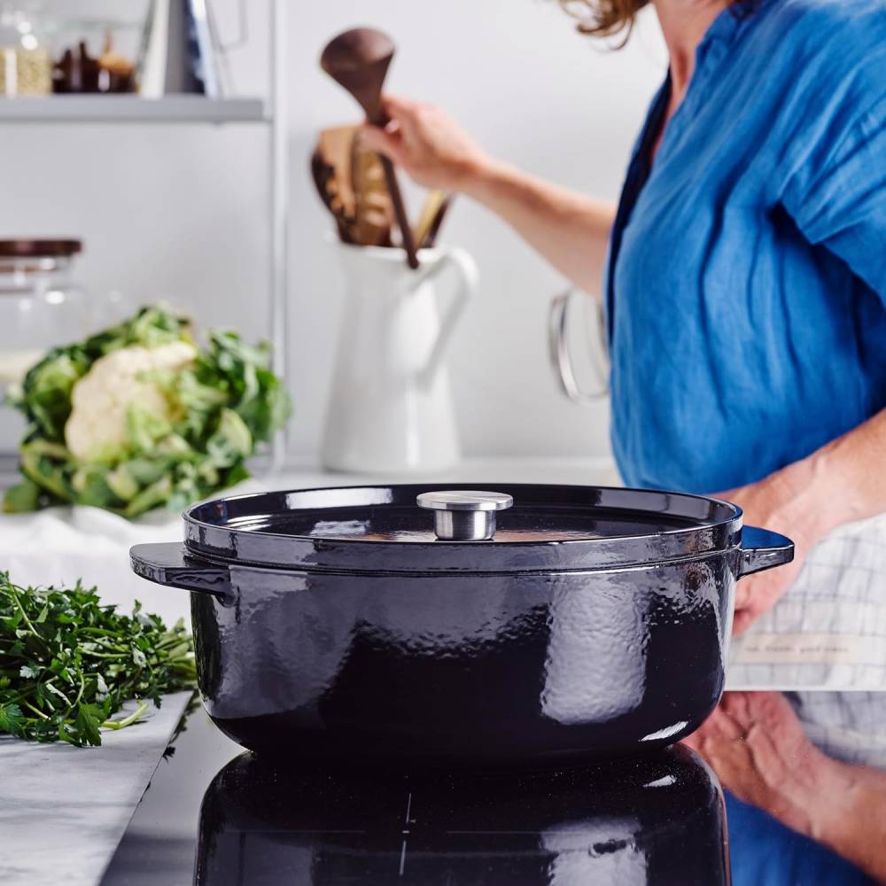 Гусятниця KITCHENAID Cast Iron 5,6 л Onyx Black (CC006064-001) Діаметр/довжина 30