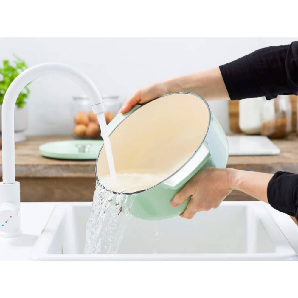 Каструля KITCHENAID Cast Iron 5,2 л Pistachio (CC007434-001) Внутрішнє антипригарне покриття немає