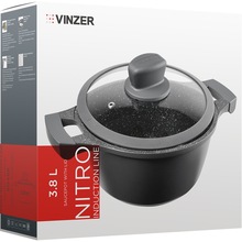 Каструля VINZER Nitro Induction Line 3,8 л Black (50458)