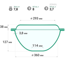 Котел BRIZOLL WOK 8 л Black (W36-3)