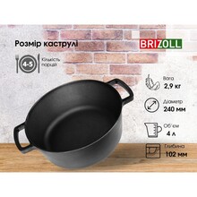 Каструля BRIZOLL 4 л Black (P-4L-6)