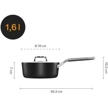 Ківш Fiskars Taiten 1,6 л Black (1066951)