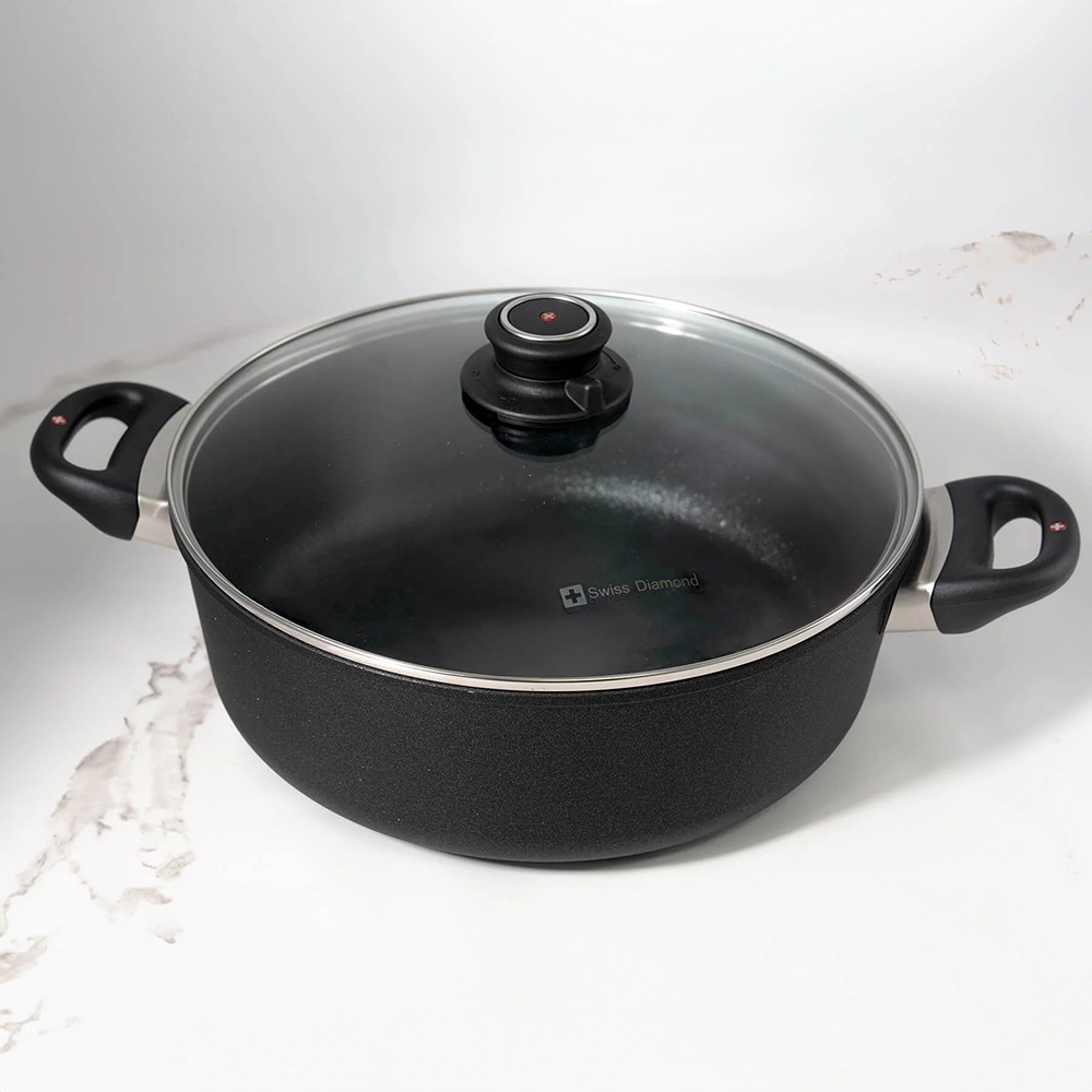 Каструля SWISS DIAMOND XD Induction 5 л Black (XD6928ic) Внутрішнє антипригарне покриття присутнє