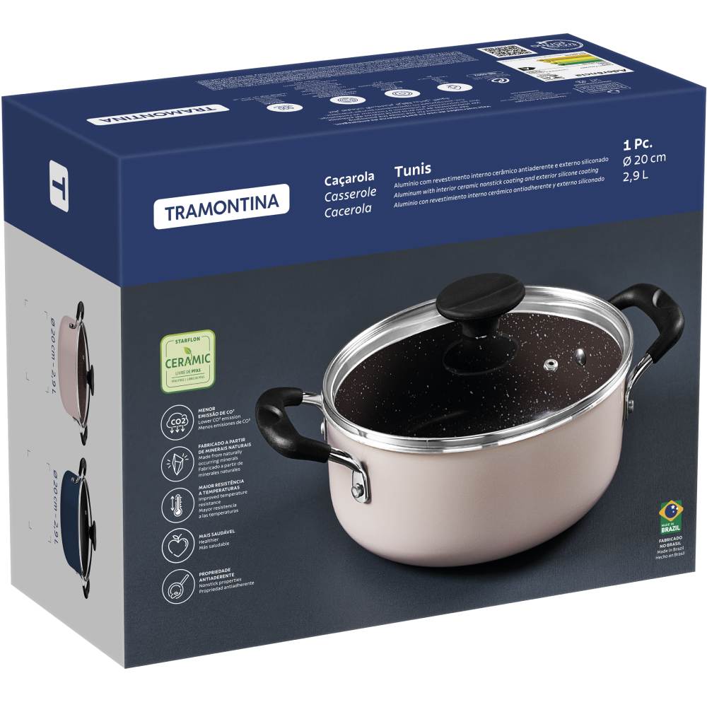 Кастрюля TRAMONTINA Tunis 2,9 л Blue (28722/120) Тип кастрюля